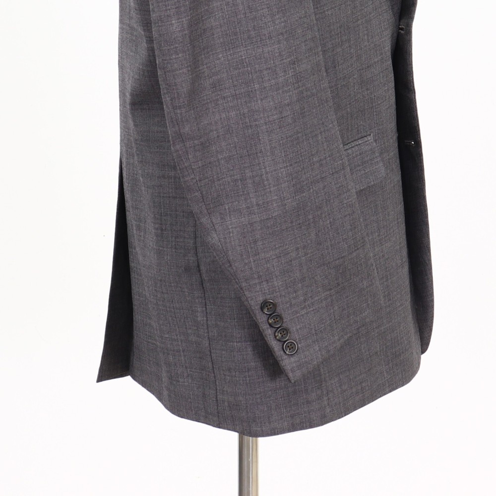 Chaps 42L Gray Sport Coat Blazer Jacket Solid 2-Button Wool