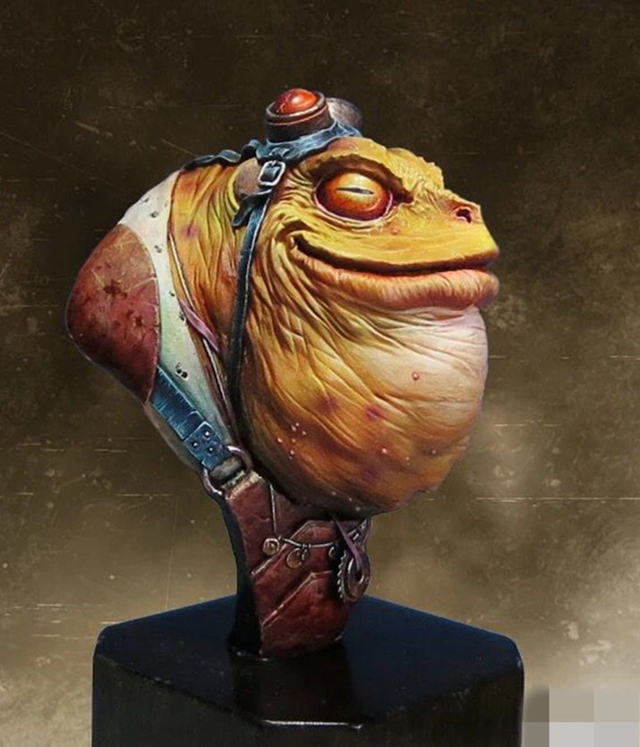 resin figure bust model kit 90mm Miniature Captain toad bust 70 Unpainted