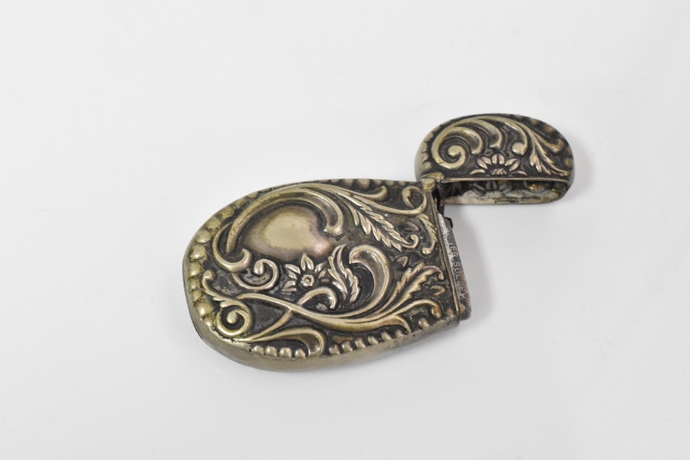 Antique German Silver Match Safe 2.75"