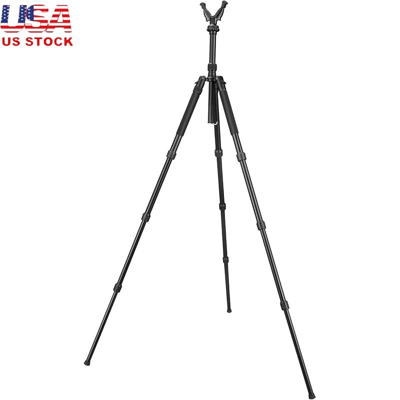 Multi-Function Aluminum Tripod Portable Shooting Stick Adjustable Height Hunting