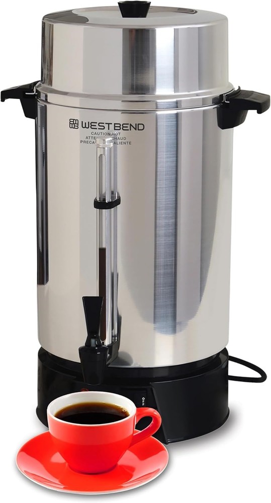 West Bend 33600 Commercial Coffee Maker, Silver.