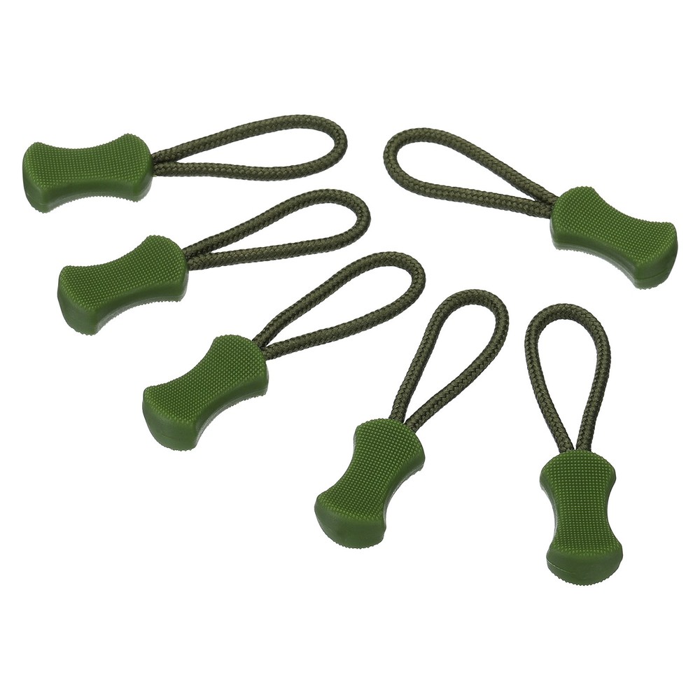 Zipper pulls, 20pcs cable extension handle repair, olive green