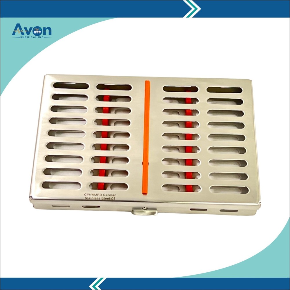 3 Pack - Sterilization Boxes for Dental Instruments Medium w/ Silicone Insert