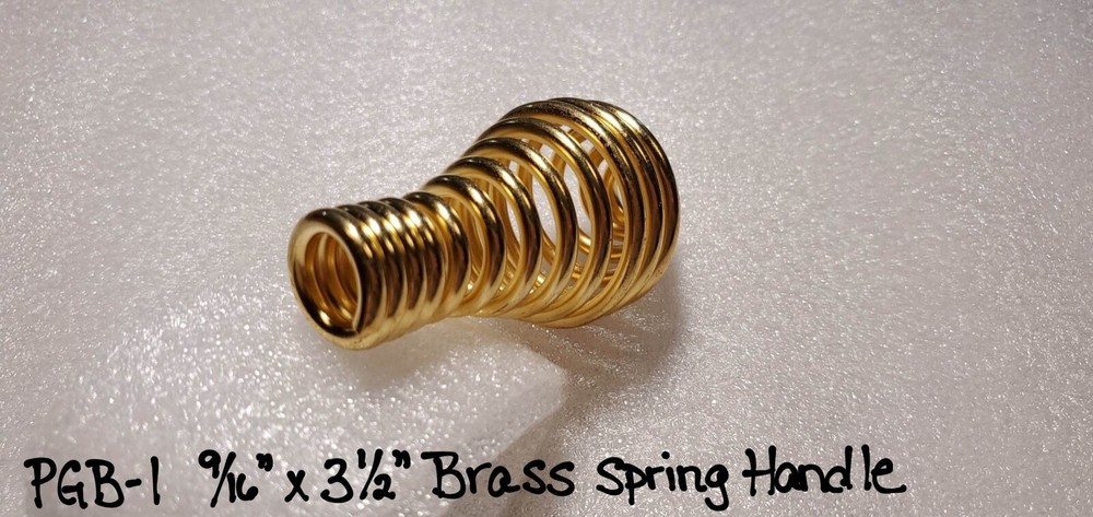 (PGB-1) 9/16” x 3.5” BRASS SPRING HANDLE