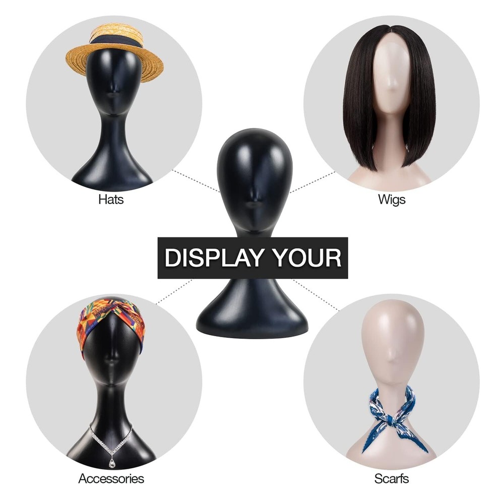 16 Inch Professional Plastic Mannequin Head - Versatile Wig Display & Styling