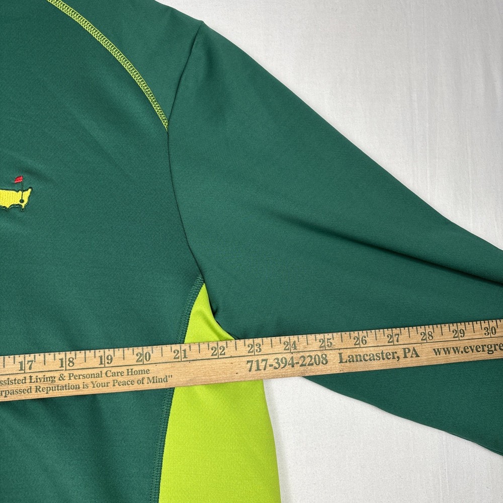Master's Tech 1/4 Zip Jacket Men's XL Green Performance Stretch Golf Pullover