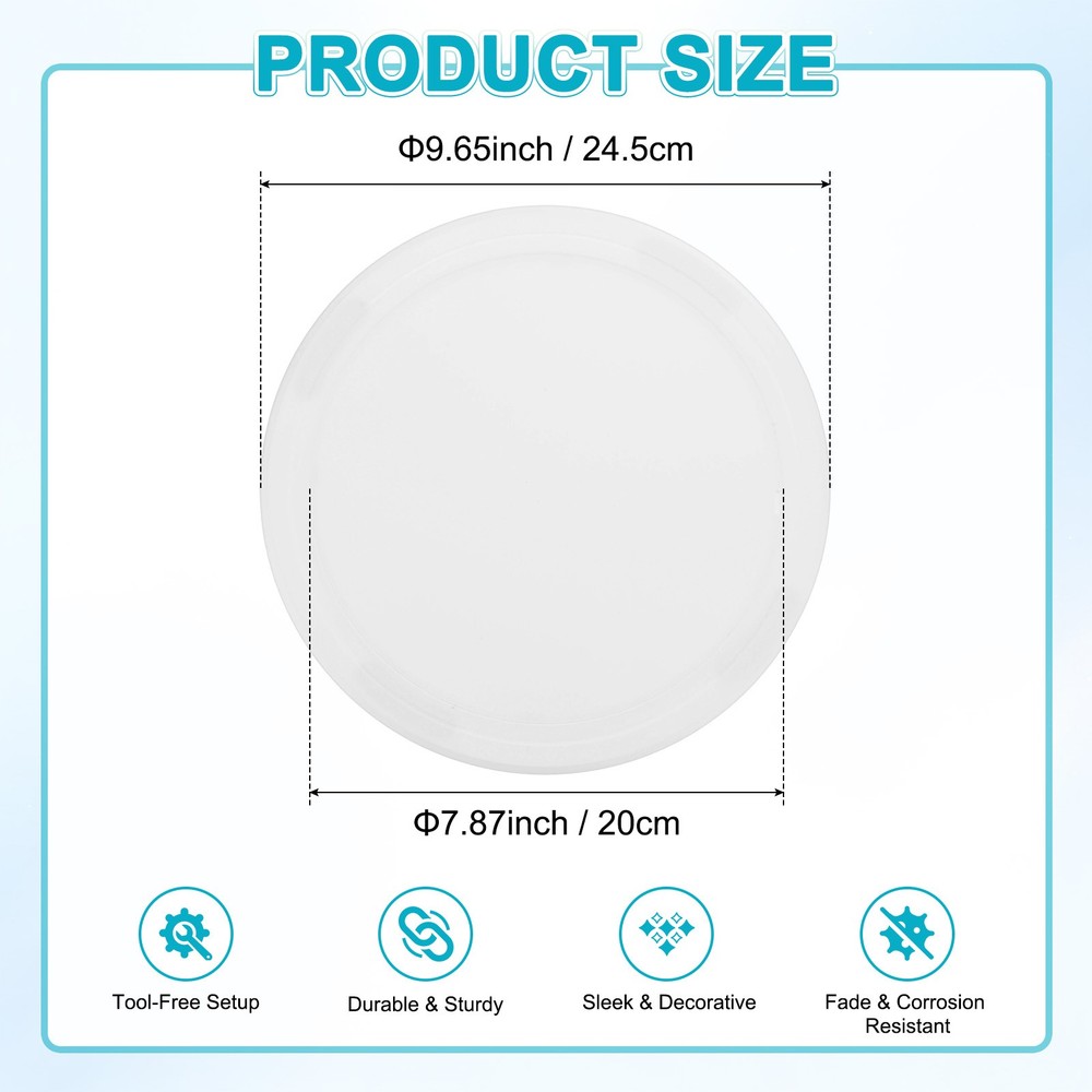 1-Pack Access Panel for Drywall, 8x8 Inch Round Plastic Removable [White]