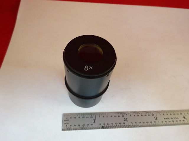 MICROSCOPE PART UNKNOWN MAKER 8X EYEPIECE OCULAR OPTICS AS IS #X3-A-03