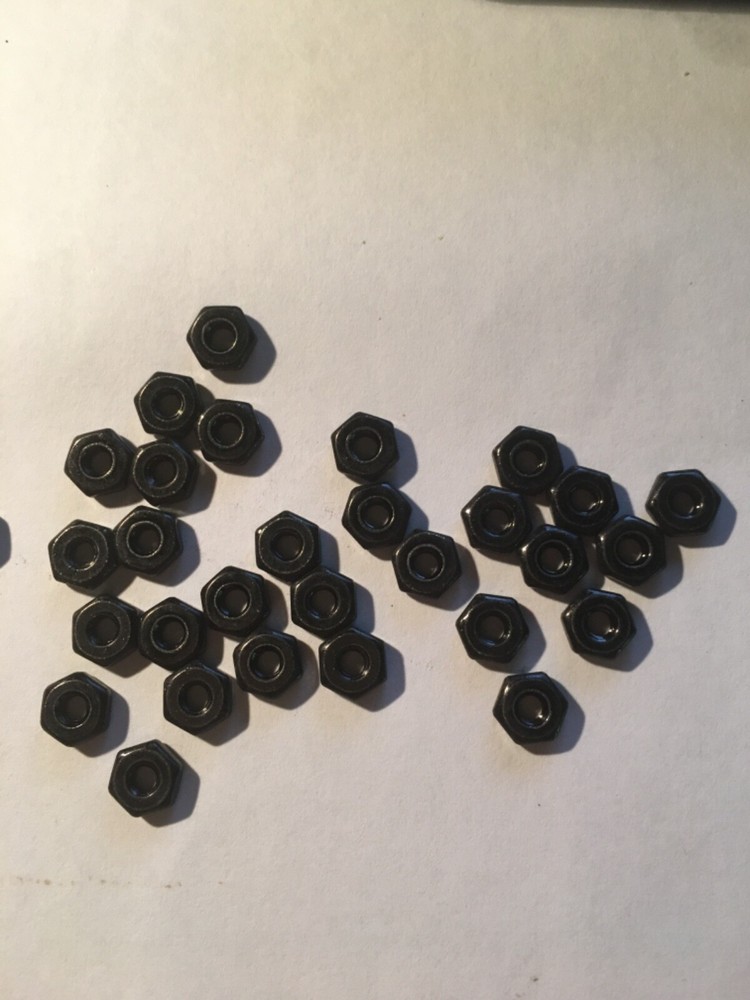 6-32 PLAIN HEX (small pattern) NUTS  BLACK OXIDE ALLOY STEEL  - 100 pcs