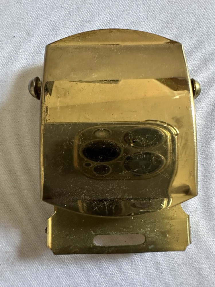 Vintage US Military Solid Brass Web Belt Buckle