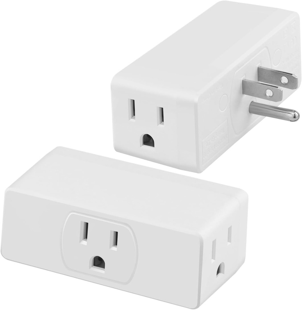 Multi Plug Wall Outlet 2pack, Multiple Outlet Splitter, 3-Plug Wall Adapter, Mul