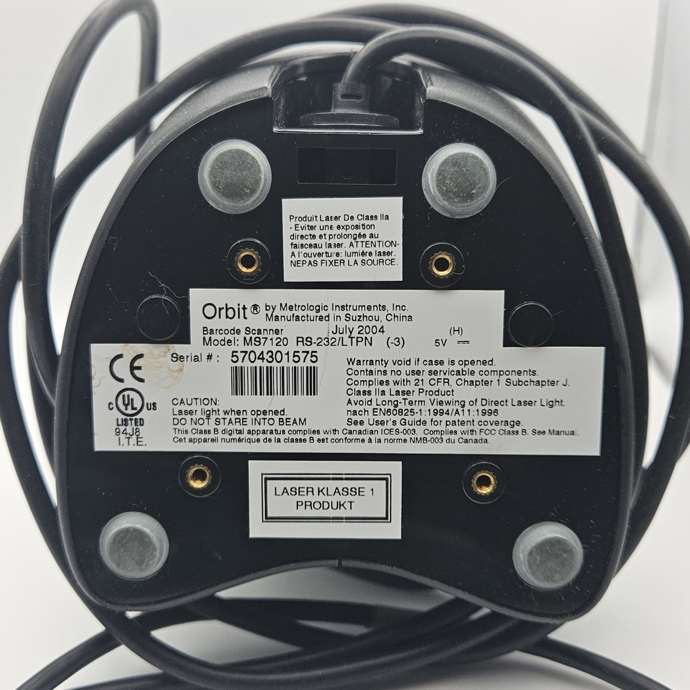 Honeywell Metrologic Orbit MS7120 Portable Barcode Reader Scanner w/USB cable