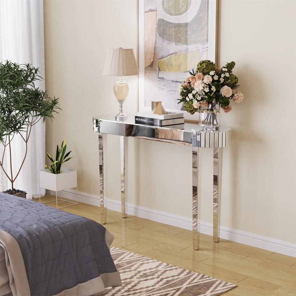 Console Table Dressing Makeup for Bedroom Entryway Chic Sofa Side Accent Table