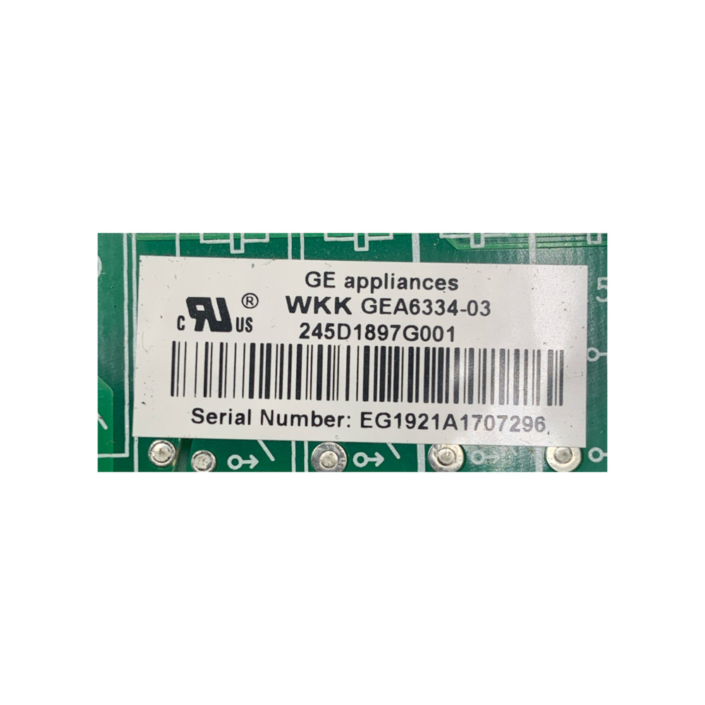 GE Refrigerator Control Board - Part Number 245D1897G001