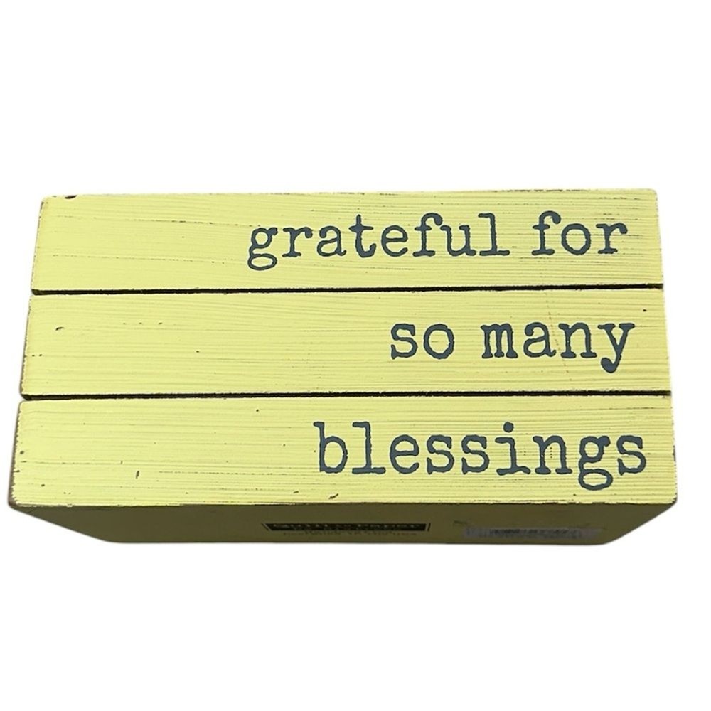 Grateful For So Many Blessings Rustic Home Decor Accent Tabletop House Modern