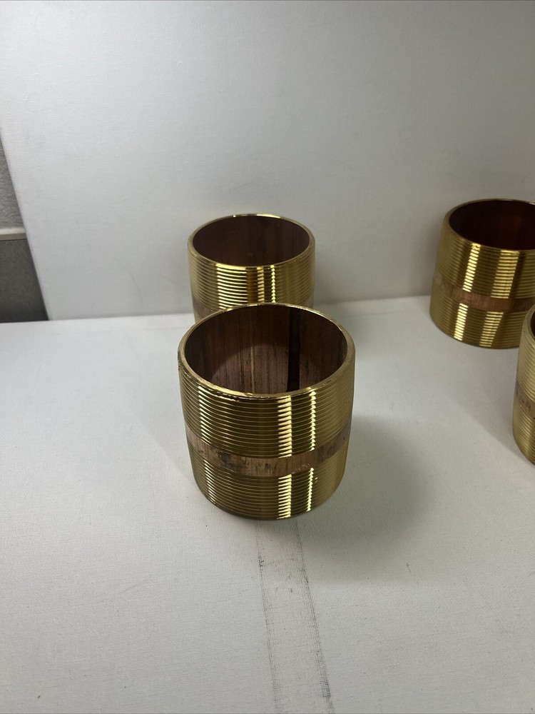 4" x 4” Inches Close Brass Nipple