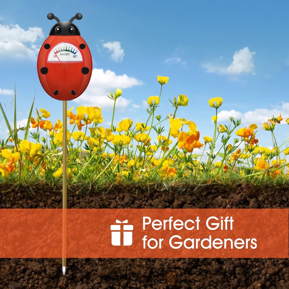 UNIWA Soil Moisture Meter, Plants Gardening 1Pack, Red 1Pack
