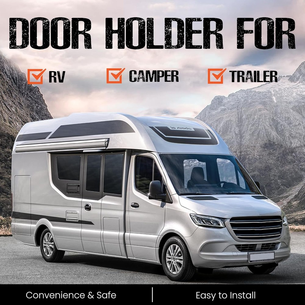 NU-SET | RV010 RV Door Holder | Accessories & Hardware 1 Pack, Whte