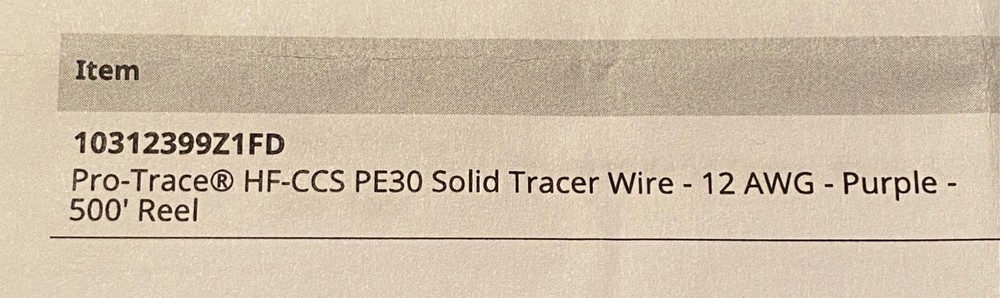 Underground Tracer Wire - 300ft