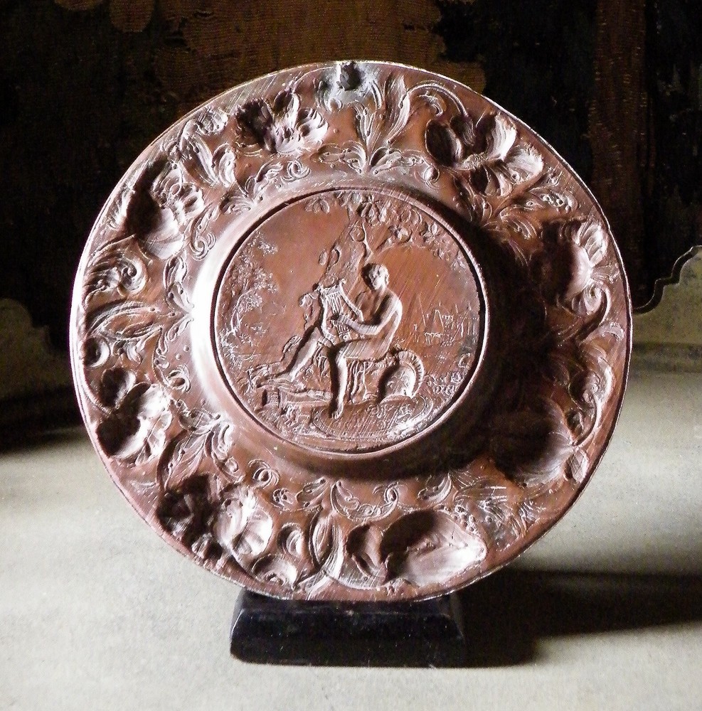 Electrotype Facsimile Of A Renaissance Dish. Classical Subject. Silvered Copper.