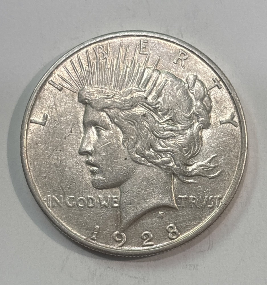1928-S Silver Peace Dollar (XF+) Extra Fine+ Condition! ENN Coins
