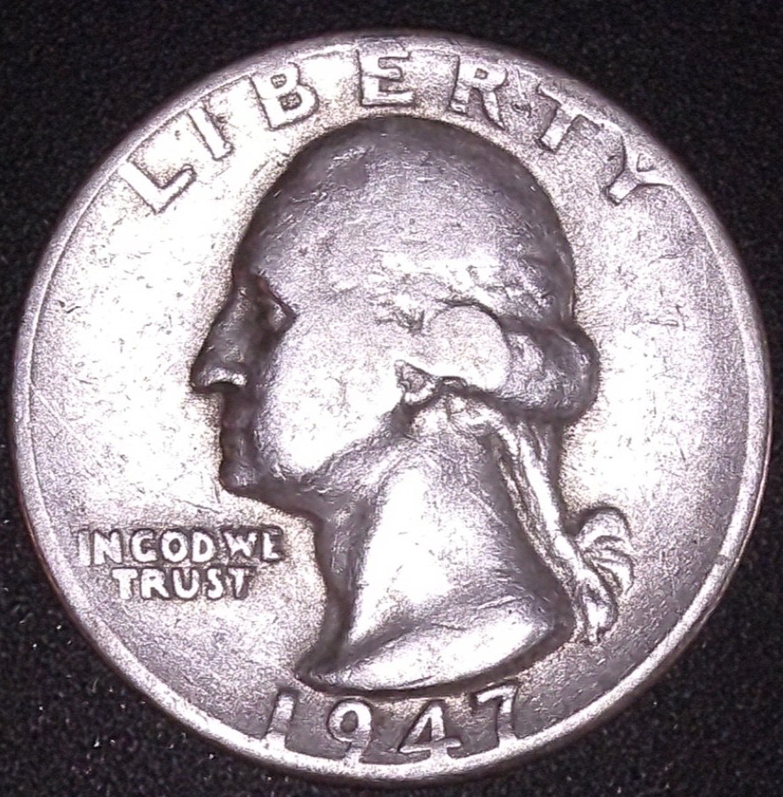 1947-D WASHINGTON SILVER QUARTER