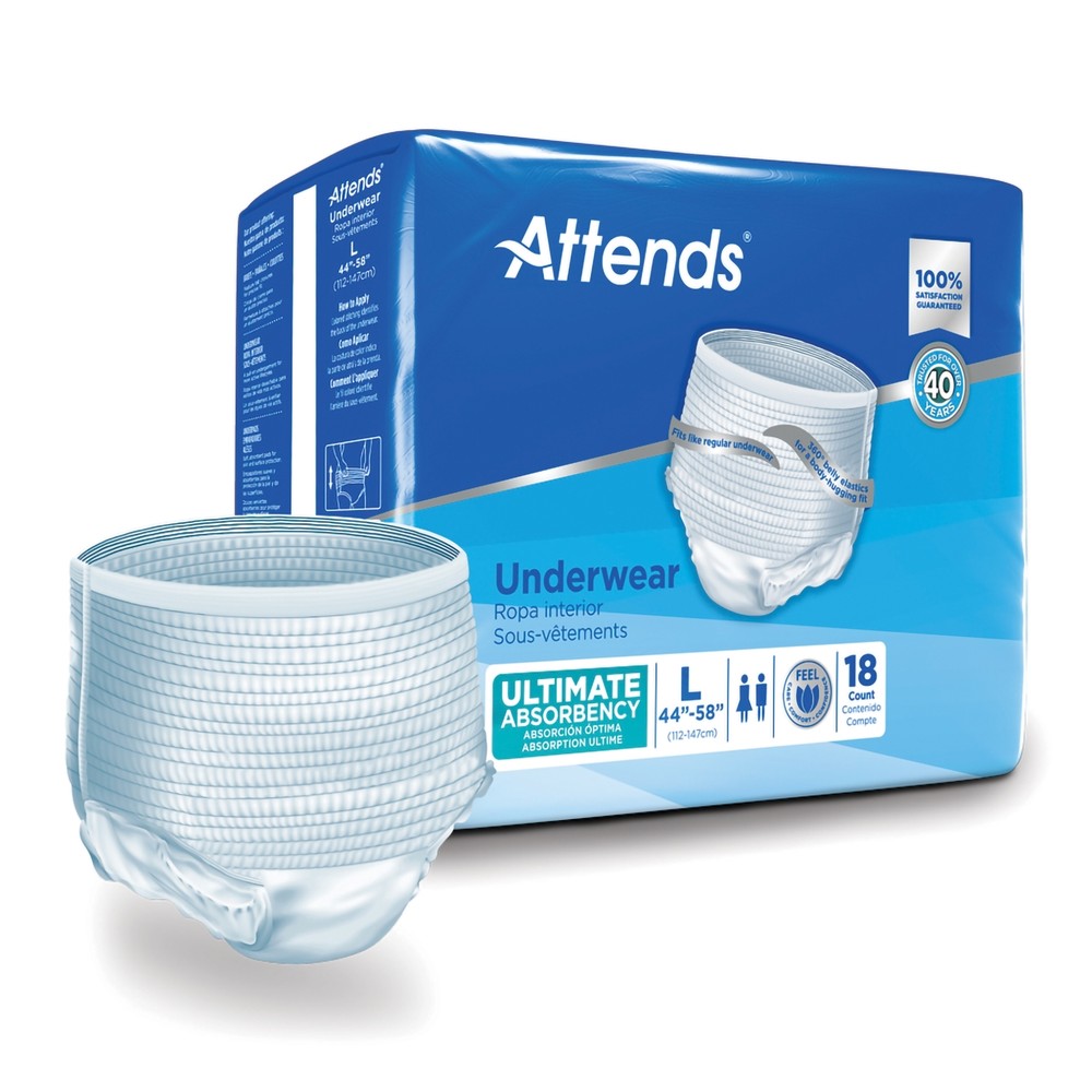 Attends Disposable Underwear Large Heavy 18 Ct