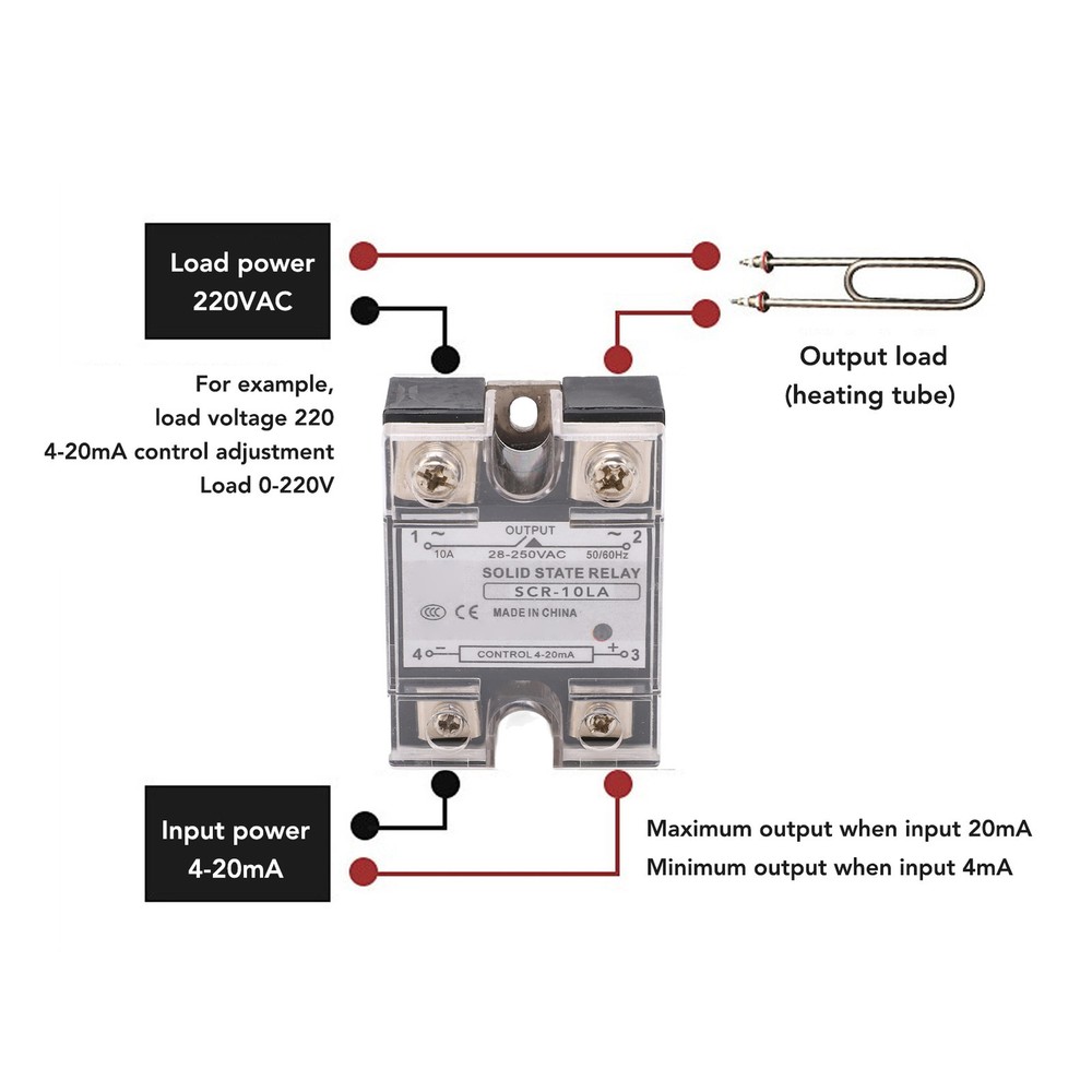 4‑20mA Input Smart Solid State Relay Current Voltage Regulating Module 28‑250VAC