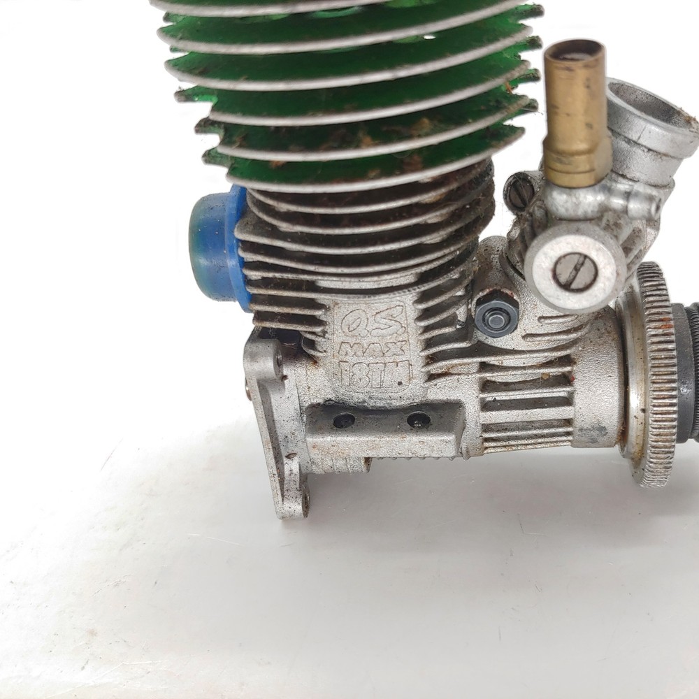 Rare O.S. Max 18TM Nitro RC Engine - Good Compression - Bad Carb