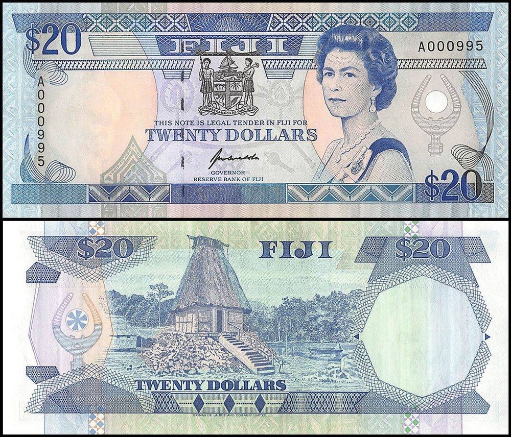 Fiji 20 Dollars, 1992 ND, P-95a, UNC