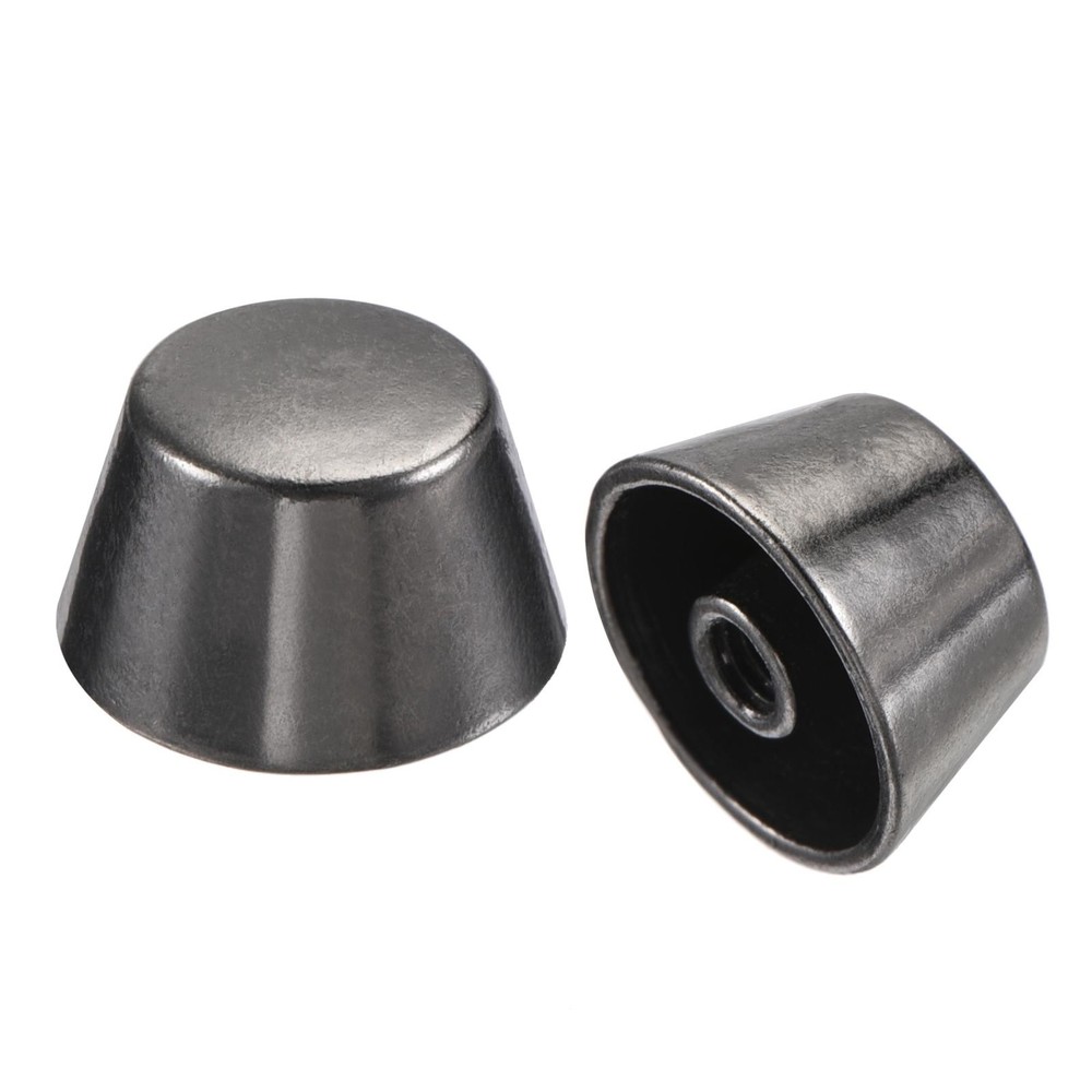 12x7mm Rivet Studs Screw Back Flat Cable Feet Stud Dark Grey 8pcs