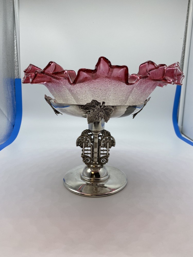 RARE "Bridal Bowl & Silver Plate Holder Nice**