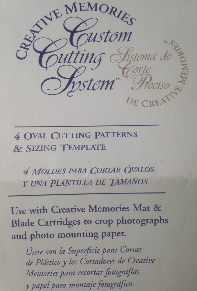 Creative Memories Custom Cutting System Ovals