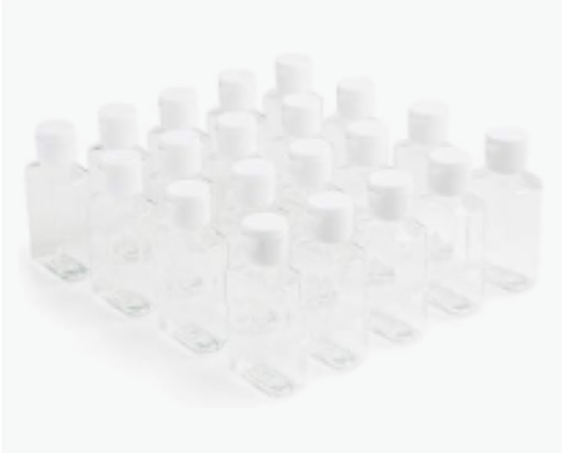 2 oz 60 ml Empty Flip Top PET Plastic Travel Bottle Containers 100 pc