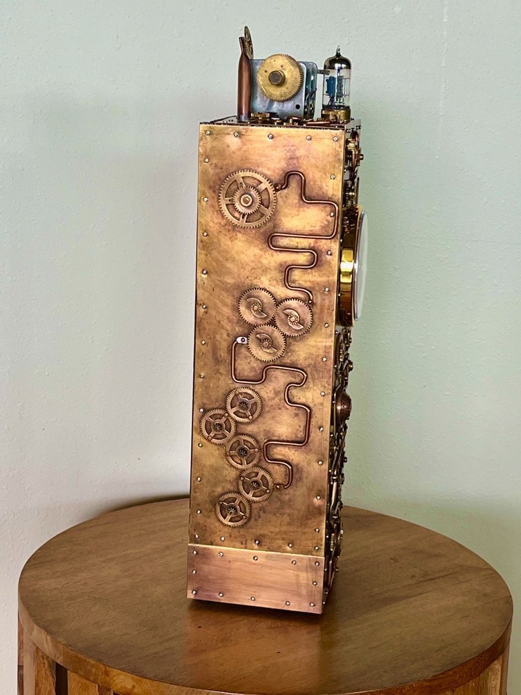 steampunk desk clock