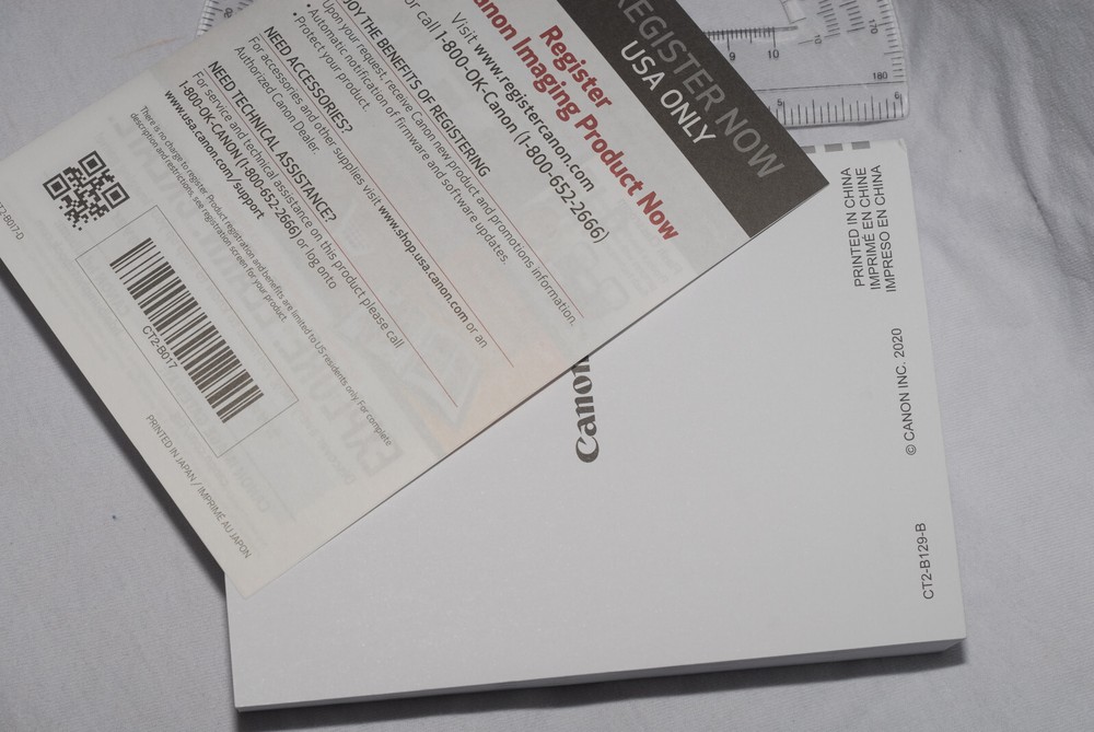 Canon EOS R6 Instruction Manual Open Box