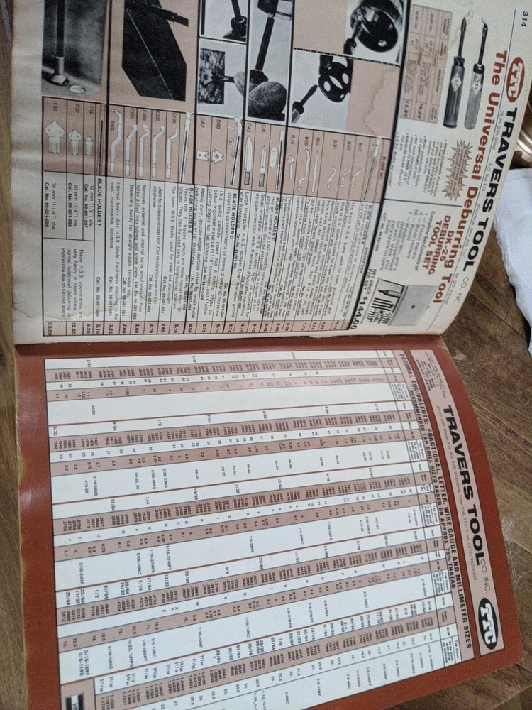 TRAVERS TOOL CO CATALOG NUMBER