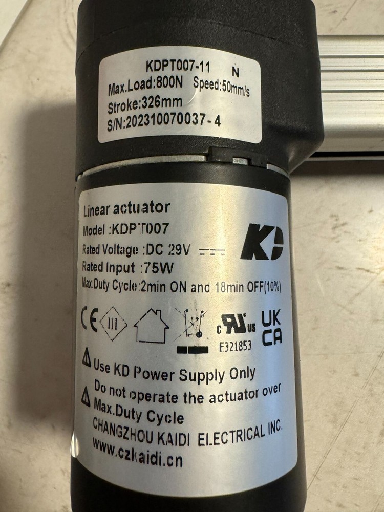 Kaidi Linear Actuator Model KDPT007-11 (UNTESTED)