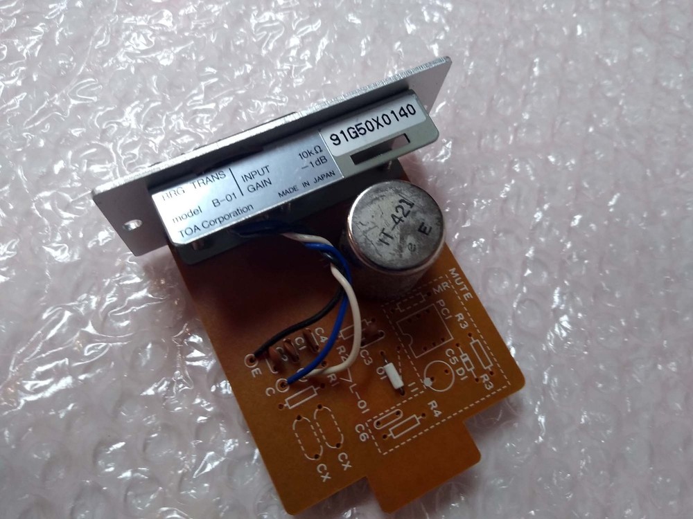 TOA B-01 Unbalanced Line Input Module Inputs and Gain Control