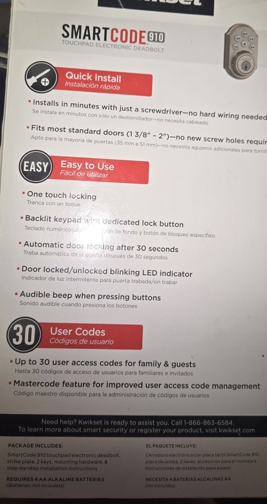 910 SmartCode Traditional Electronic Deadbolt with Z-Wave Technology - Satin