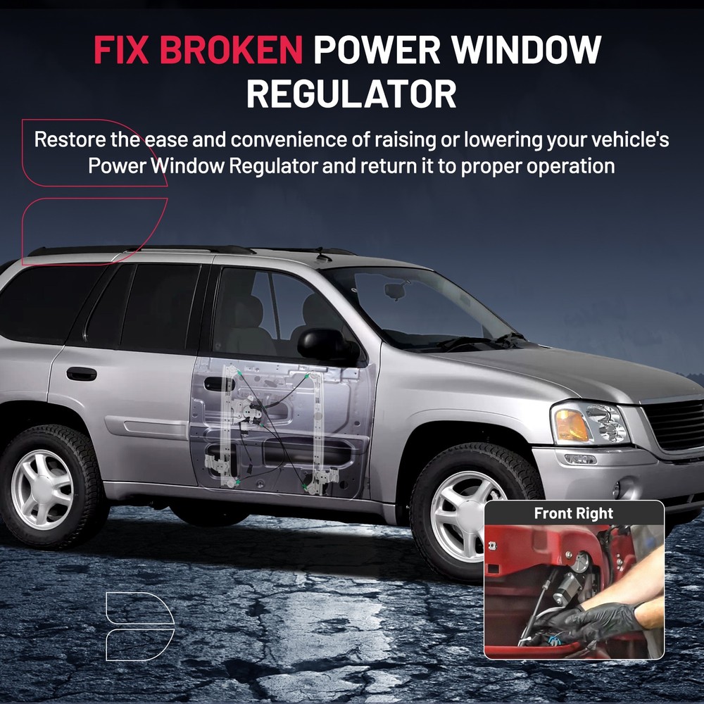 Front Passenger Side Power Window Regulator Motor Assembly For Envoy Trailblazer
