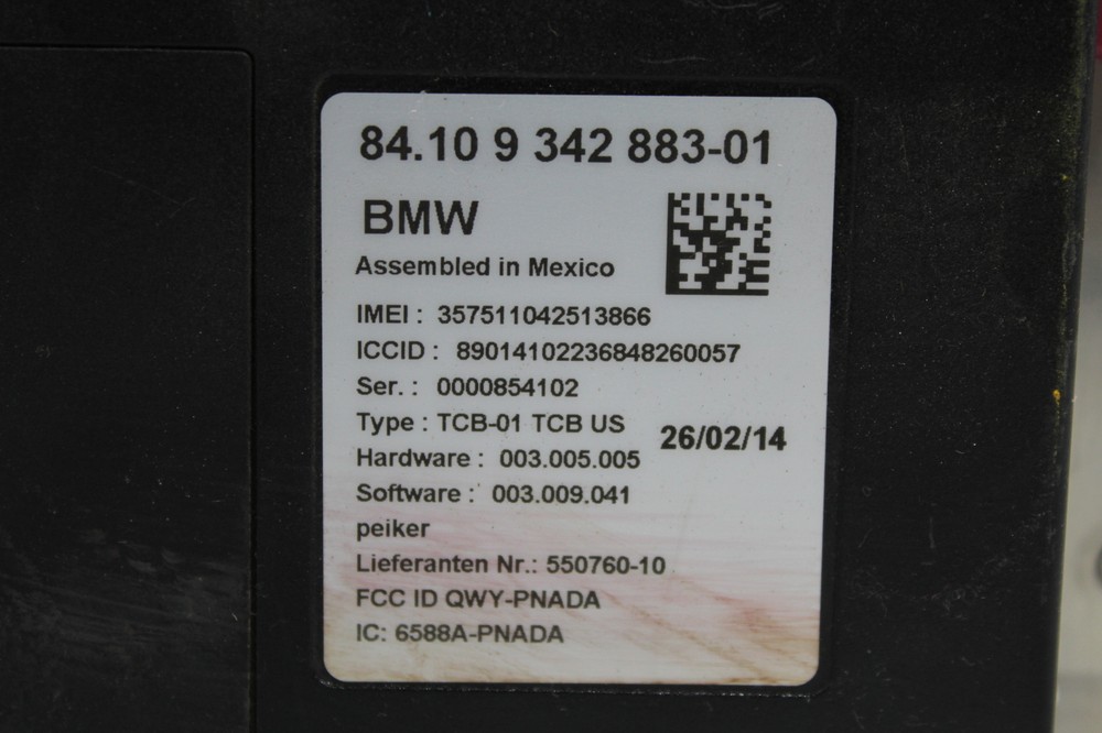 2014 2015 2016 BMW 528I 535I X5 BLUETOOTH COMMUNICATION CONTROL MODULE