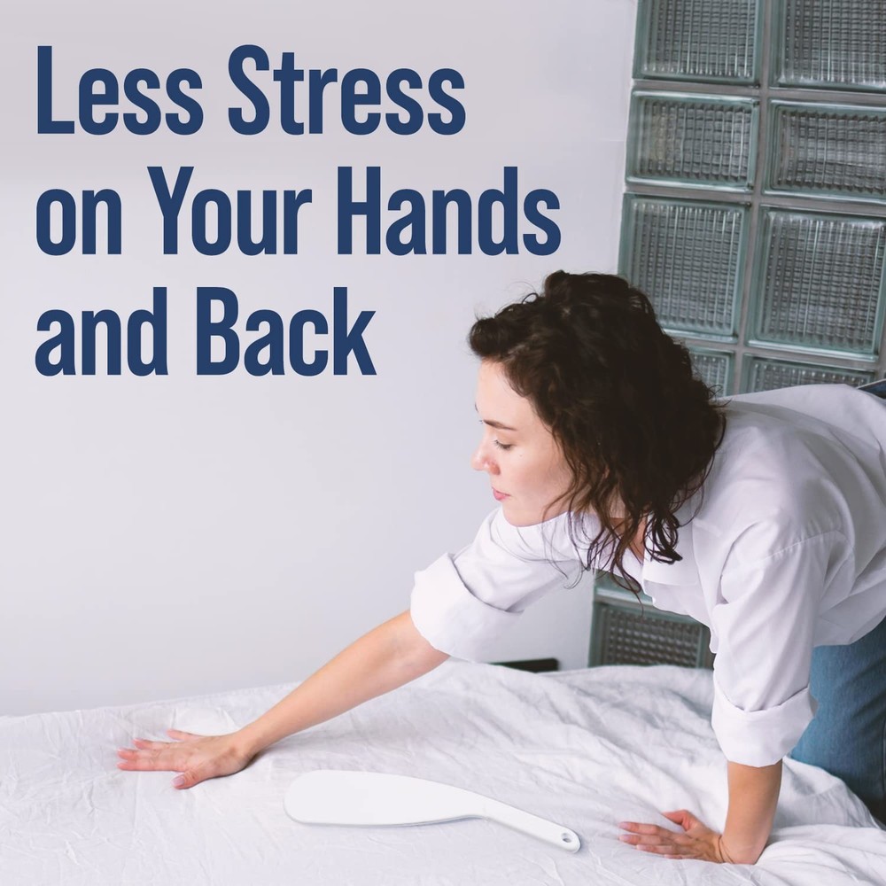 Extra Long Bed Sheet Tucker Tool for Making Your - 1-Pack, White