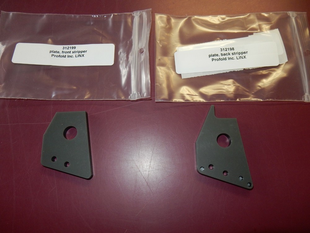 Profold Tabber Front & Back Stripper Plates 312198 & 312199