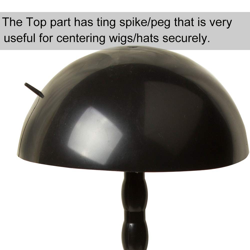 Wig Stand Plastic Hat Display Head Holders Mannequin Head/Stand Black