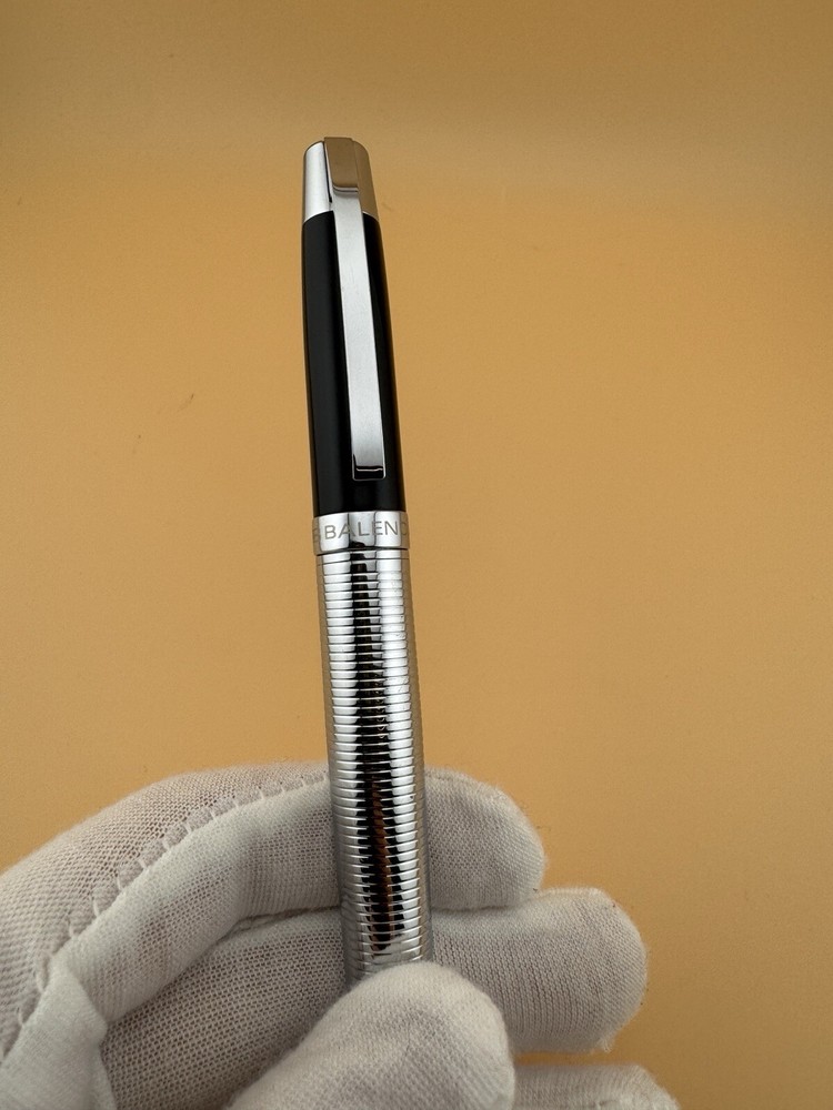 Balenciaga Pen Ballpoint Silver Tone Pen Refill Roller