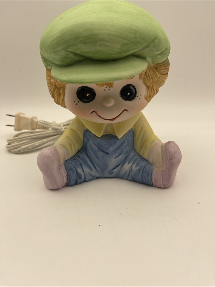 Vintage Interpur Boy Ceramic Night Light
