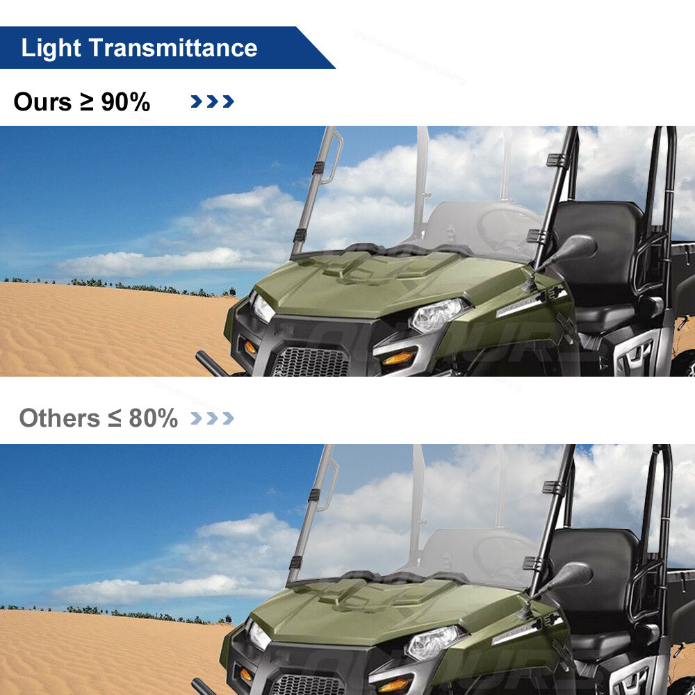 Fit 2010 2011-2014 Polaris Ranger 400 / Ranger EV Clear Front Full Windshield