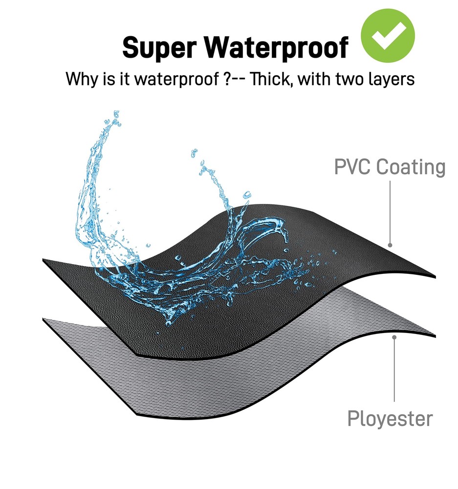 Waterproof Apron with Comfortable Adjustable Bib Rubber Vinyl Dishwasher Apron