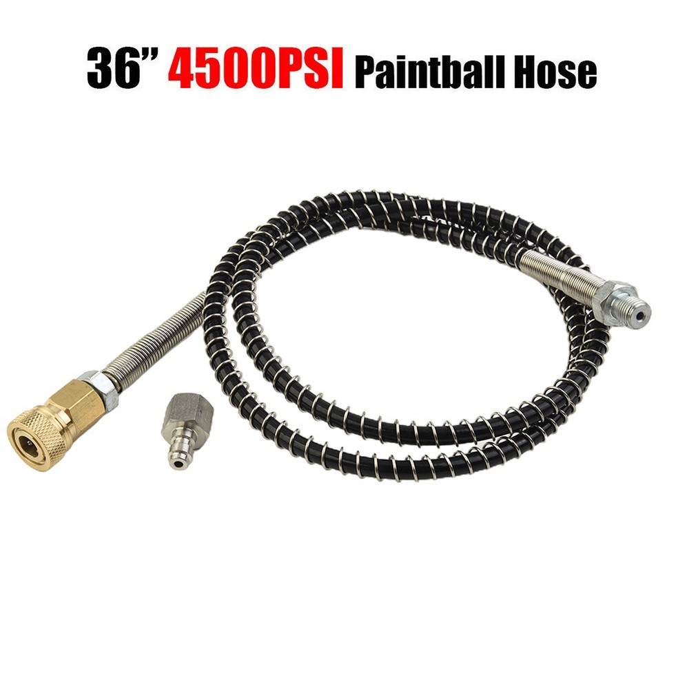 Hose with External Thread Nipple and Quick Release Connection at 36 In